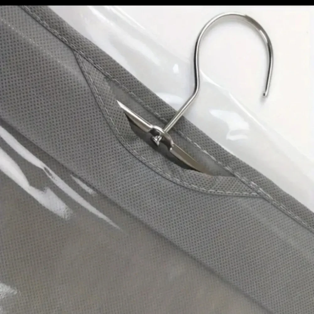Hanging Purse Hand Bag Organizer Storage, Gray‎ Transparent Holds 6 Hang Bags